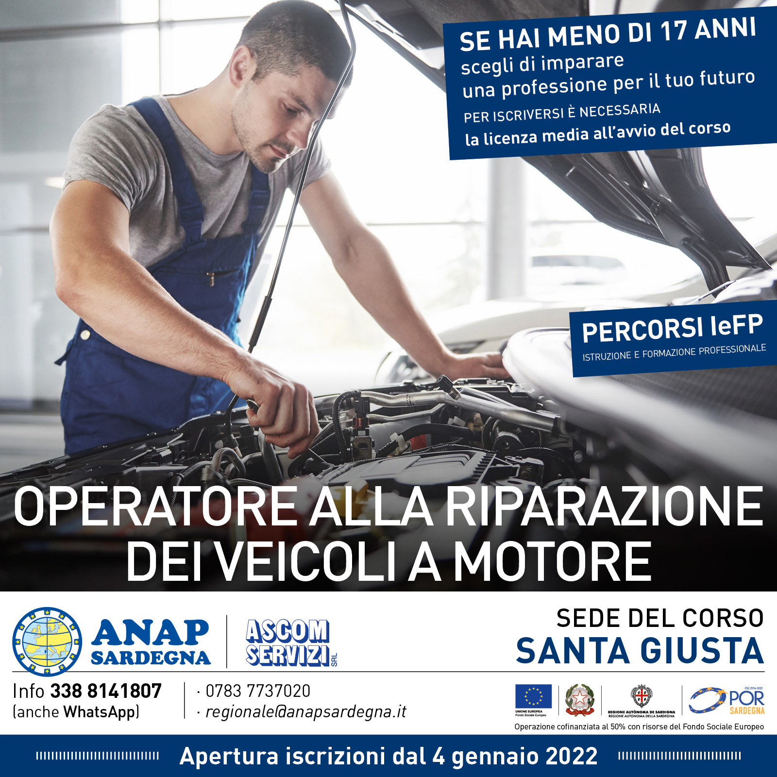 Corso per operatore alla riparazione dei veicoli a motore