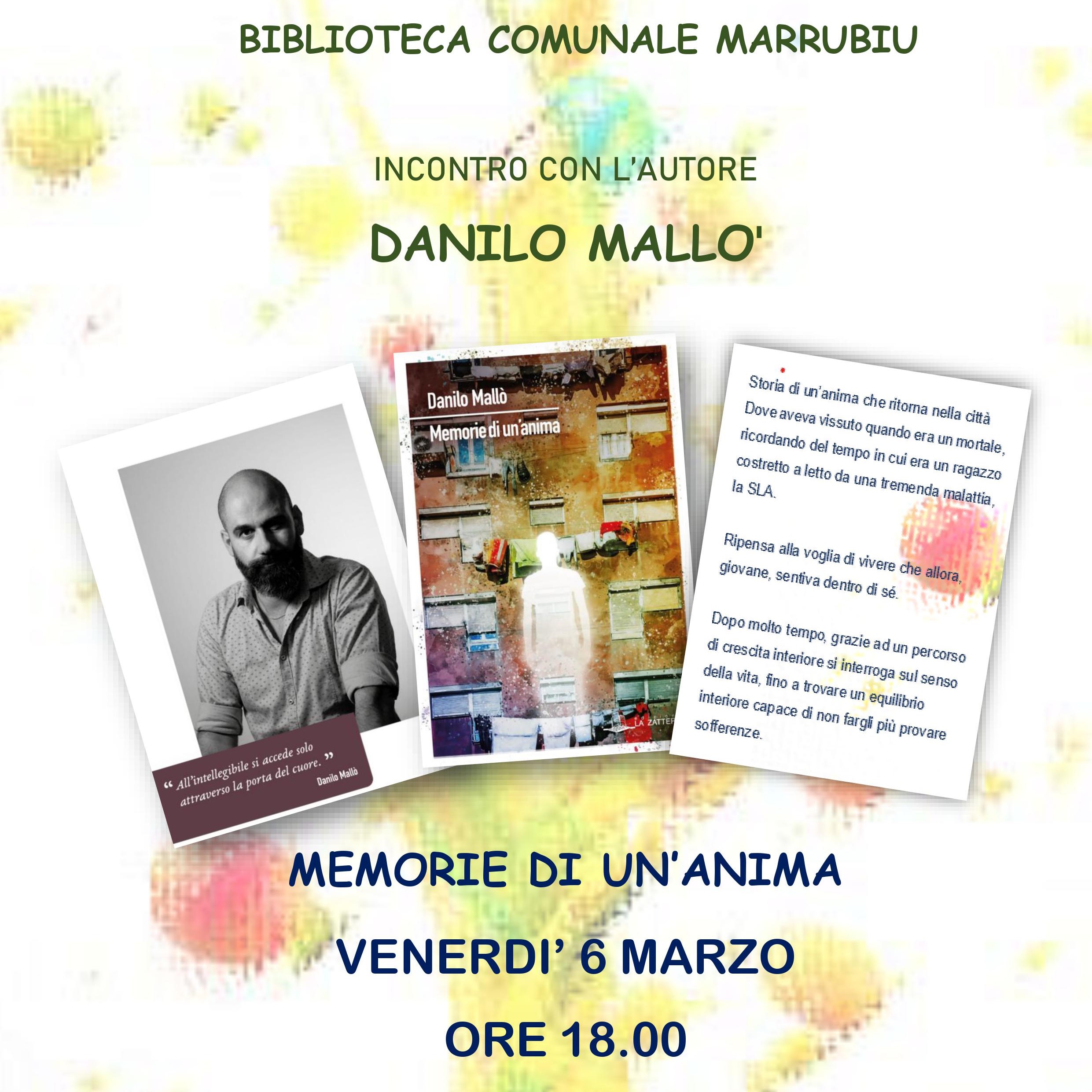Presentazione del libro "Memorie di un'anima" di Danilo Mallò