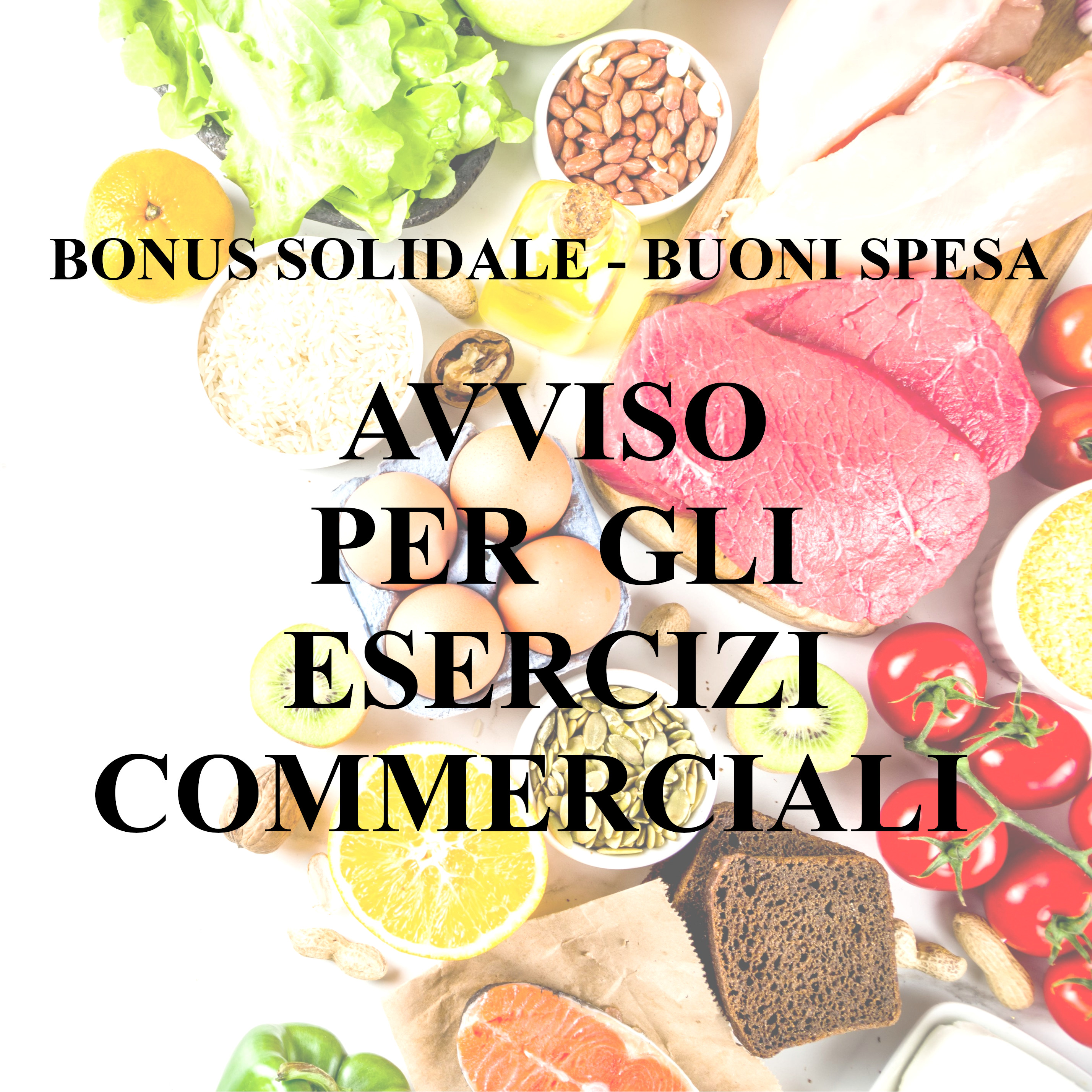 Avviso pubblico per gli esercizi commerciali - bonus solidale