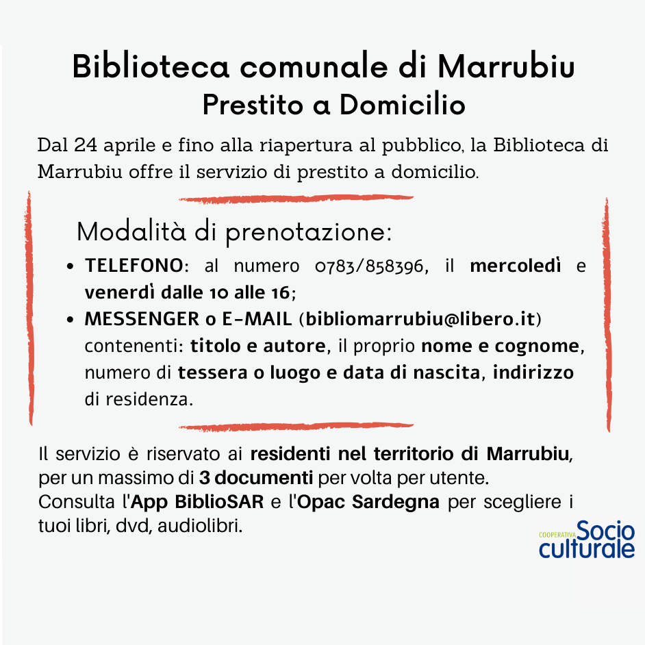 Biblioteca Comunale - Attivazione del prestito a domicilio.