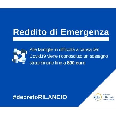 Reddito di emergenza – Decreto Legge n. 34 del 19 maggio 2020.