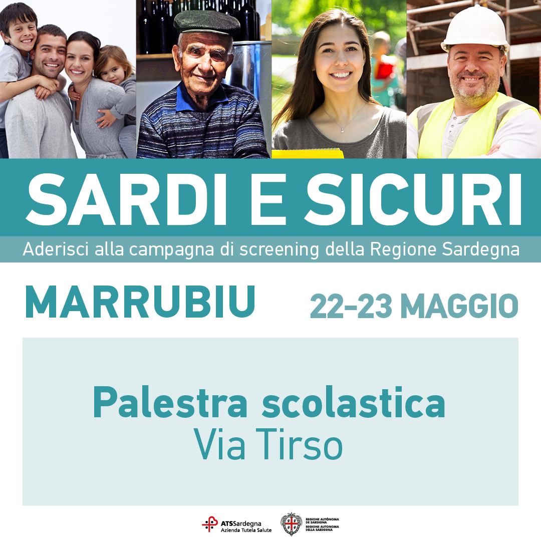 Campagna di screening covid 19 “sardi e sicuri” del 22 e 23 maggio