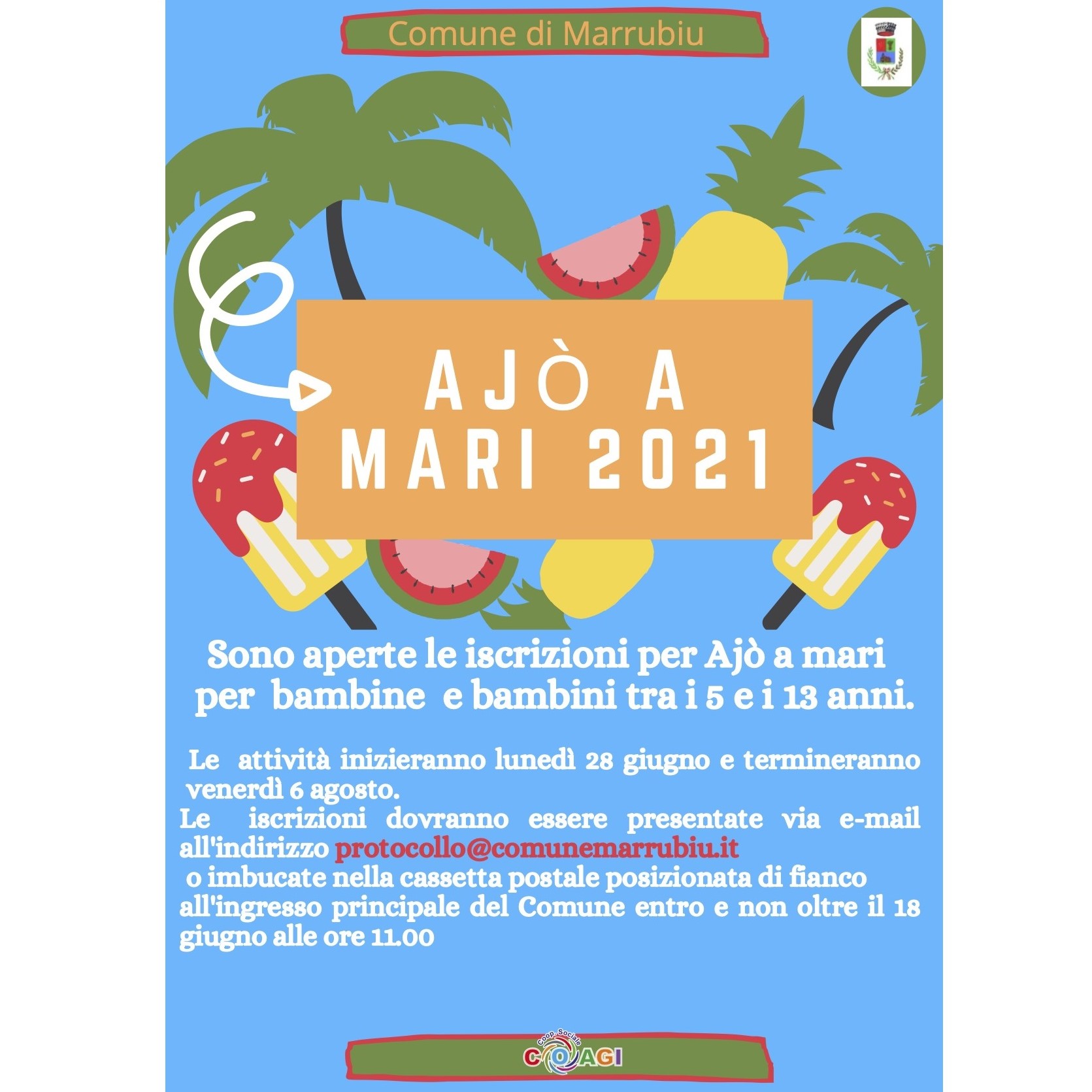 Servizio Ajò a mari - Iscrizioni