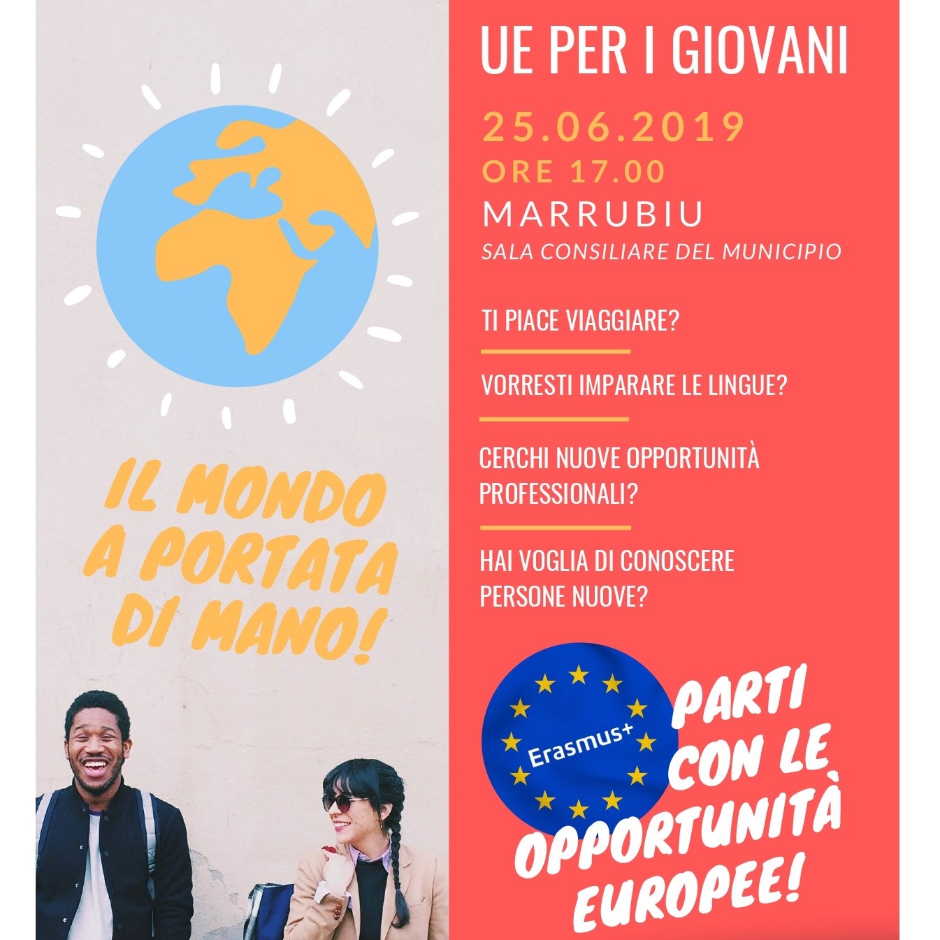 Presentazione delle opportunità dell'Unione Europea per i giovani.